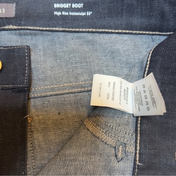 DL1961 Women’s Bridget Bootcut High Rise Instasculpt Jeans Indigo Coated Size 29 - Picture 8 of 14